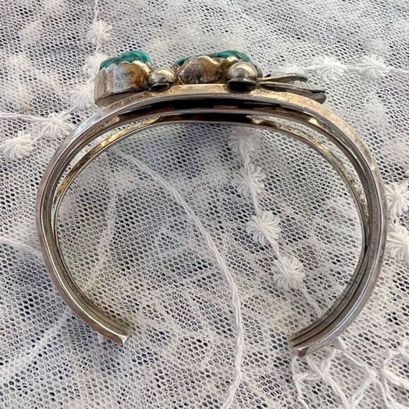 ✨Host Pick✨ Vintage Turquoise & Coral Native Cuff - Picture 6 of 11